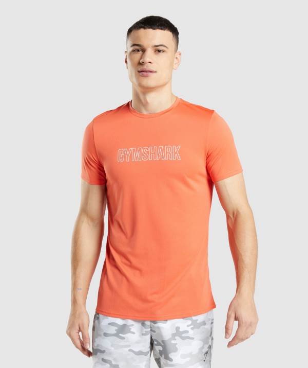 Panske Tricka Gymshark Arrival Graphic Oranžové | XW0947362